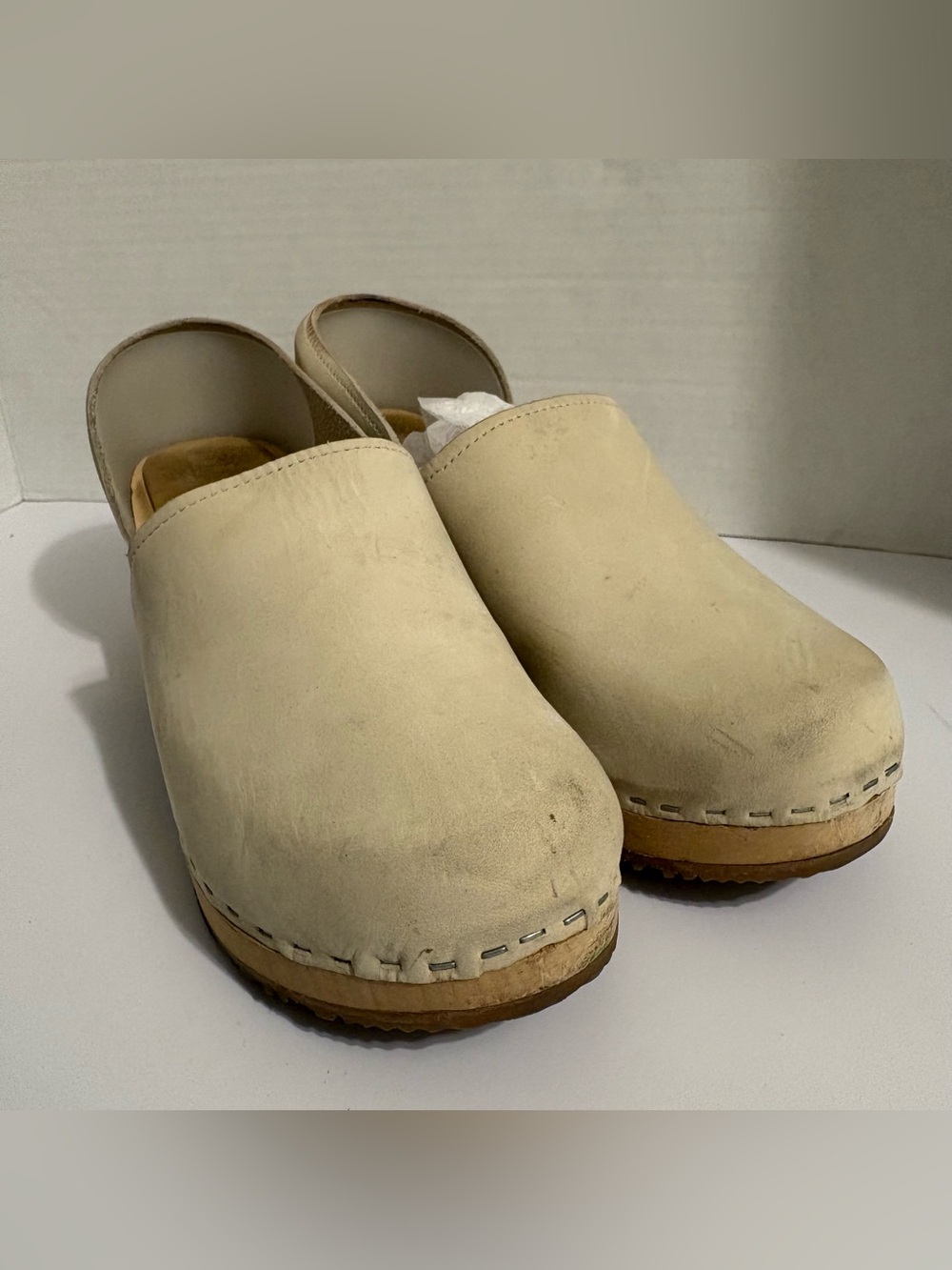 Sandgrens Brett Low Closed-Back Clogs Nubuck Leather Good Sz 42